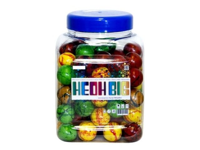Мягкая игрушка Жевательная резинка неон биг 27 мм (банка) 8х80 штук