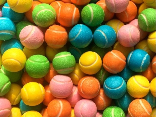 Мягкая игрушка Жев. резинка rusgum теннисный мяч цветной 24 мм. 7*180 штук
